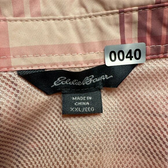 Eddie Bauer‎ Women's Short Sleeve Adventure Top Size XXL Pink Plaid - Picture 5 of 8